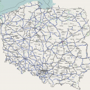 rail-road-map of Poland site photo