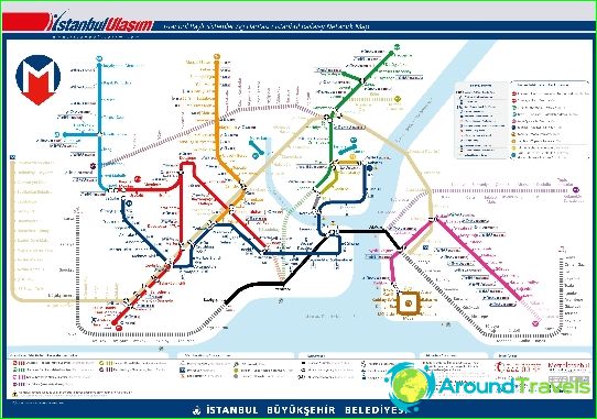 Metro map of Istanbul