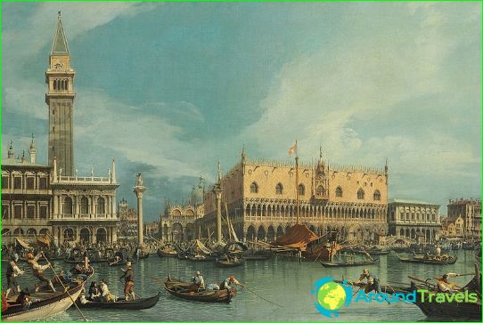 Venice of the 18th century, the painting by Canaletto
