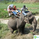 riding-an-elephant-pai-thailand-and-swimming-river