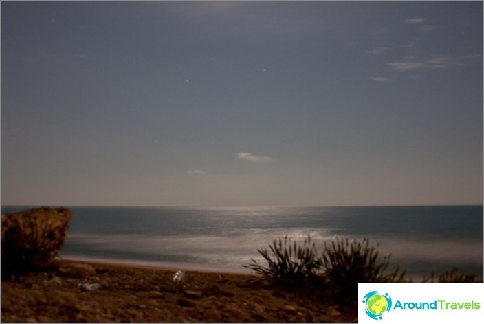 View from Side beach at night. View from Side beach at night.