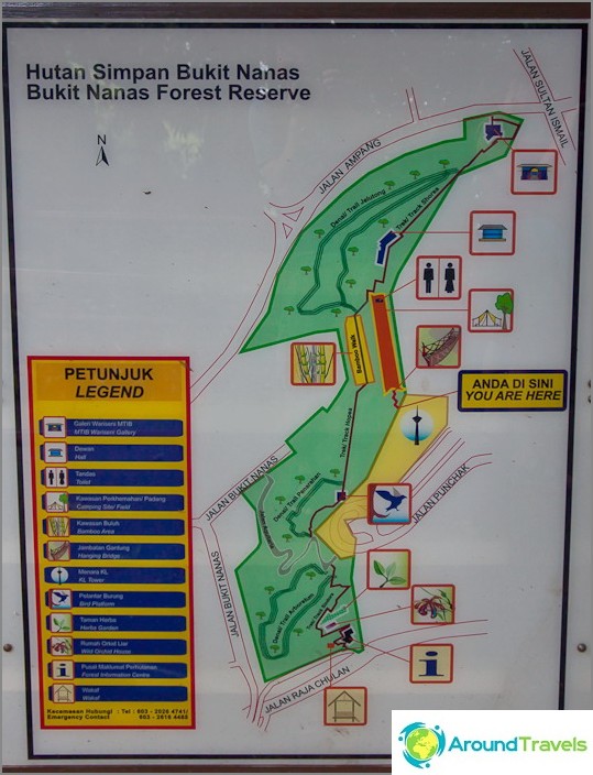 Map Park Bukit Nanas
