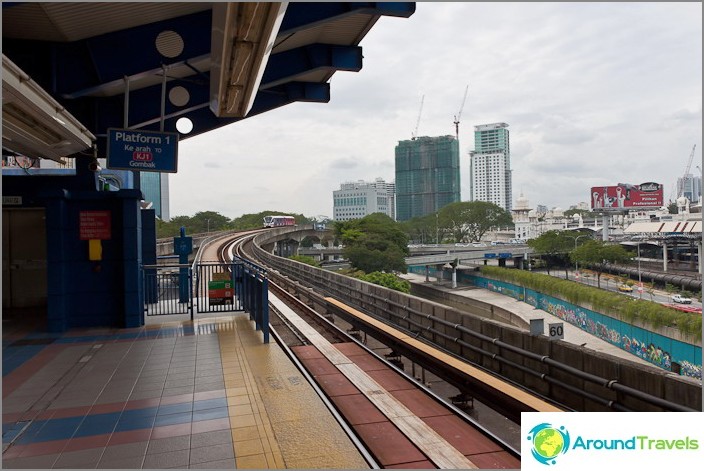 Modern metro in Kuala Lumpur