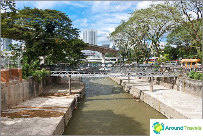 River in the city center of Kuala Lumpur