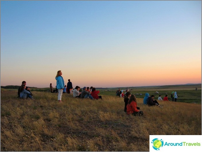 Arkaim. Sunset on Mount Shamanka.
