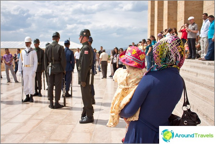 Changing the guard at Ataturk mausoleum. Turkey. Changing the guard at Ataturk mausoleum. Turkey.