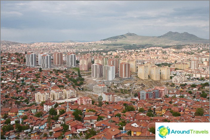 Ankara's old city and a new one nearby. Ankara's old city and a new one nearby.