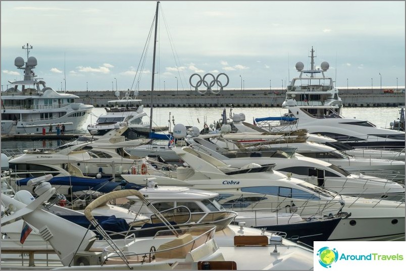 Marine Station in Sochi - yachts, boutiques and Semen Semenych