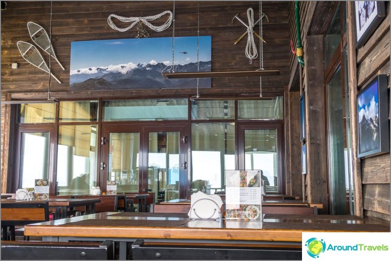 Restaurant Height at 2320 meters - the best view of Rosa Khutor