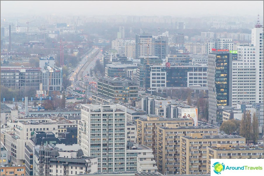 Warsaw from a height of 114 meters