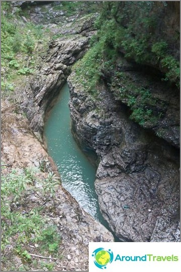 Guam gorge in some places strongly narrowed