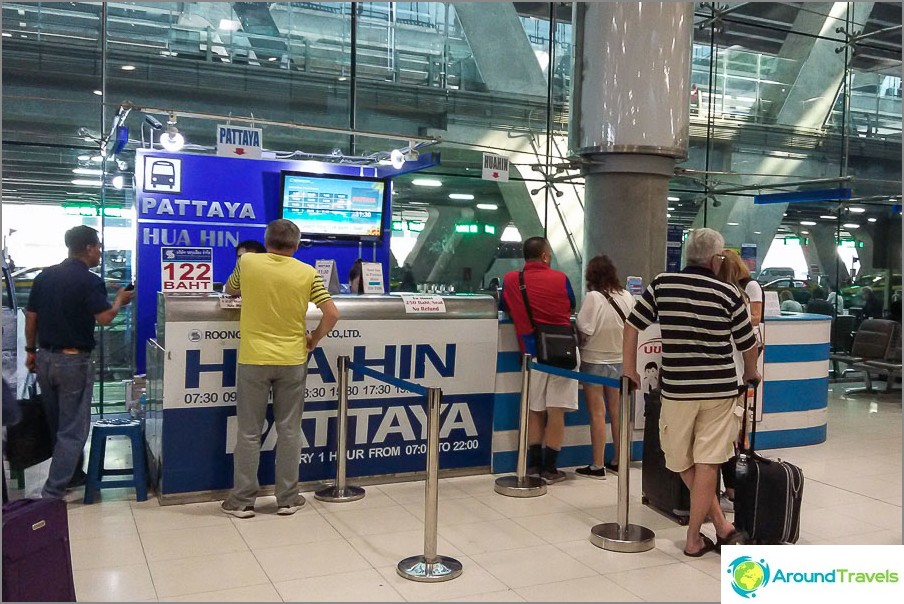 Tickets to Pattaya and Hua Hin are sold here.