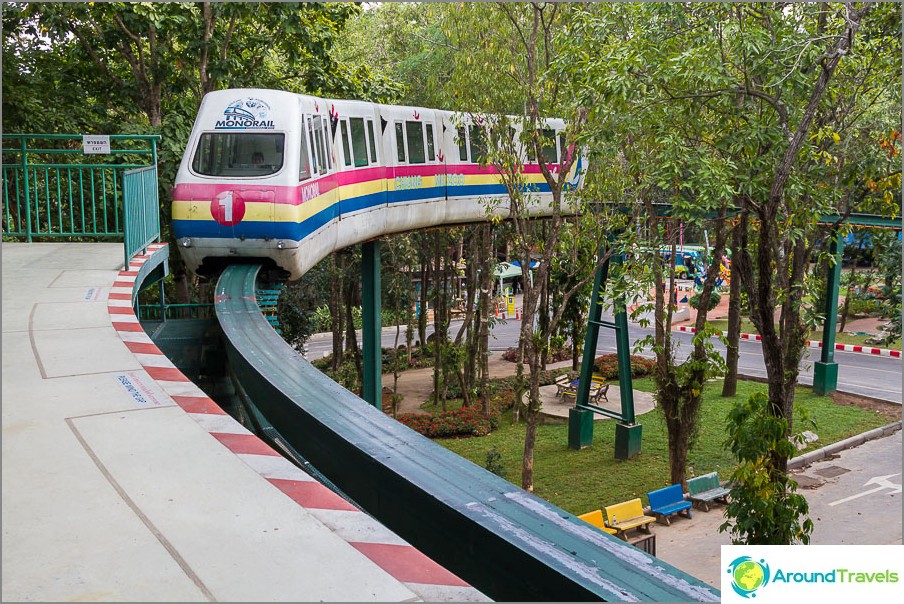 Monorail road at the zoo