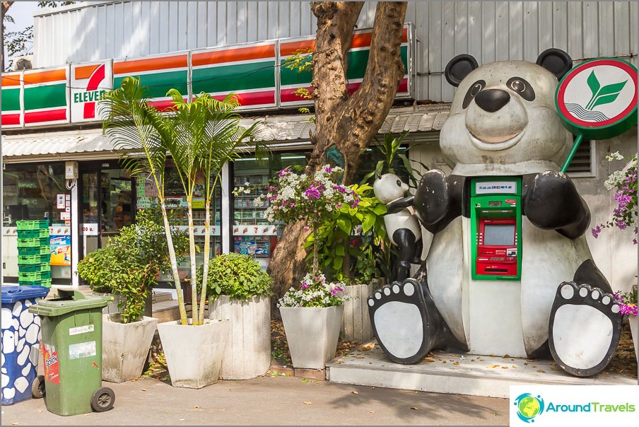 Ubiquitous 7-11 and ATM in the form of a panda