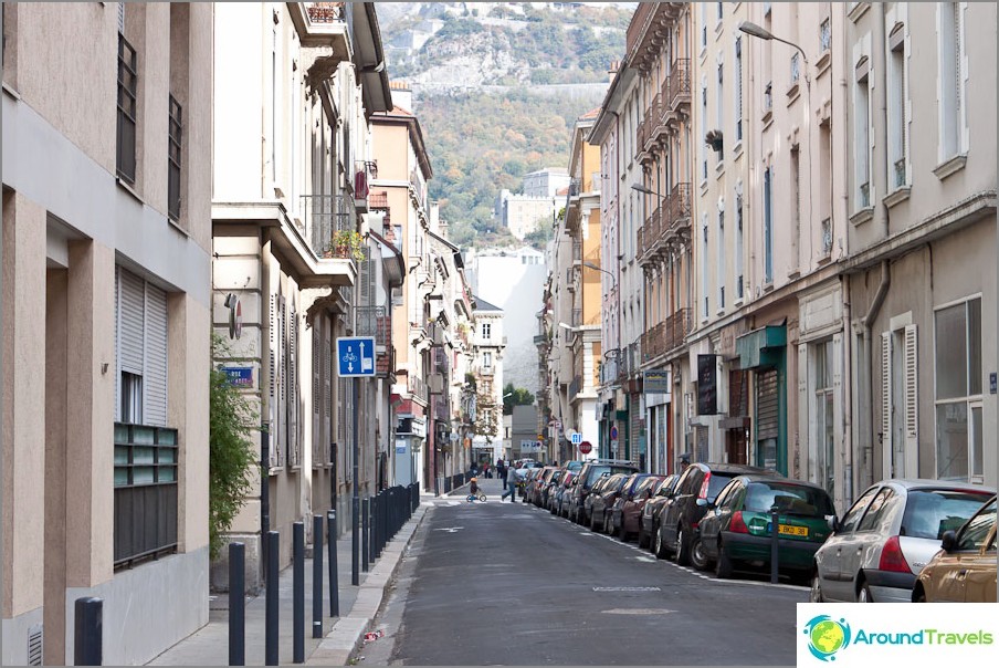 The French mountains in Grenoble are visible wherever you look.