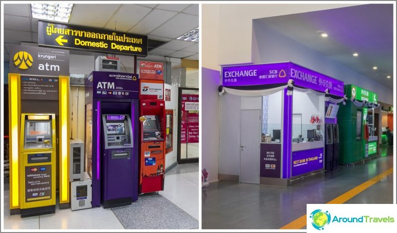 ATMs and currency exchange, domestic / international