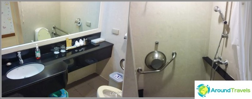 Each room has its own bathroom with shower