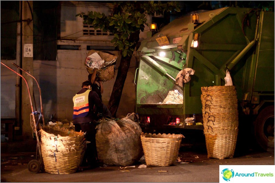 Garbage collection at night