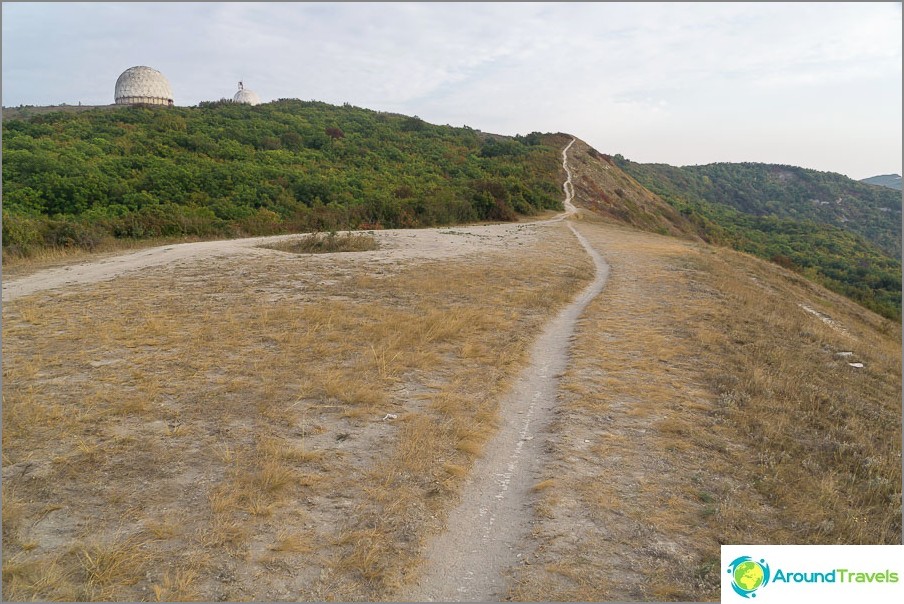 Footpath on Bald Mountain leading to the air defense balls
