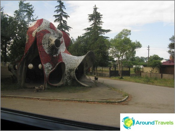 Abkhazia. Bus stop. The creation of Zurab Tsereteli.