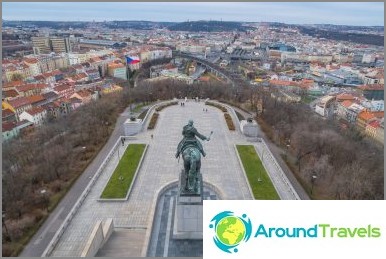 Vitkov Hill in Prague - a park, a monument and an observation deck