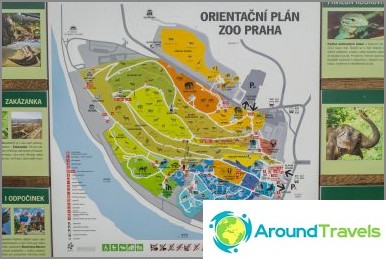 Map of the zoo in Prague