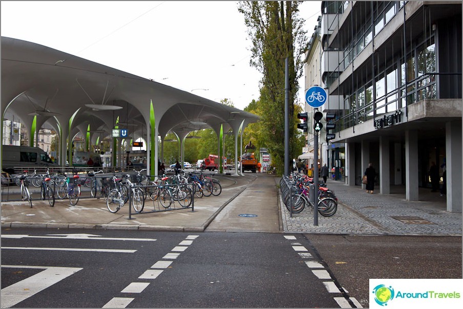 Cycle paths in Munich.