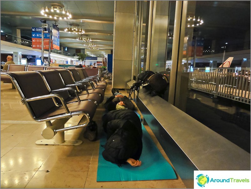 Overnight at Paris Orly Airport.