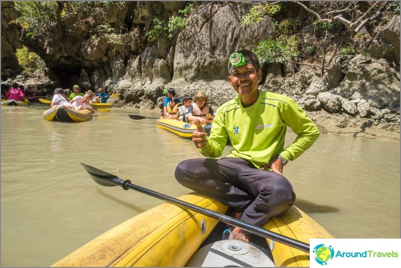 My boatman, a very smiling and friendly guy