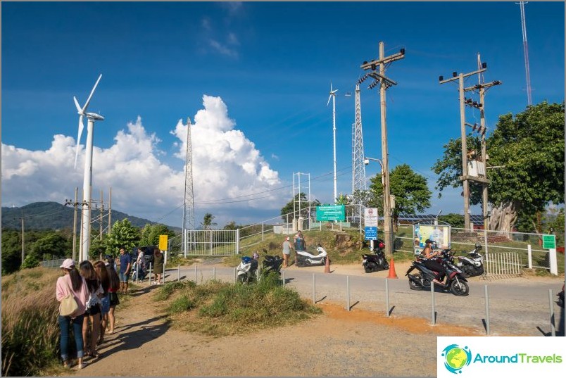 These are the windmills near the lookout.