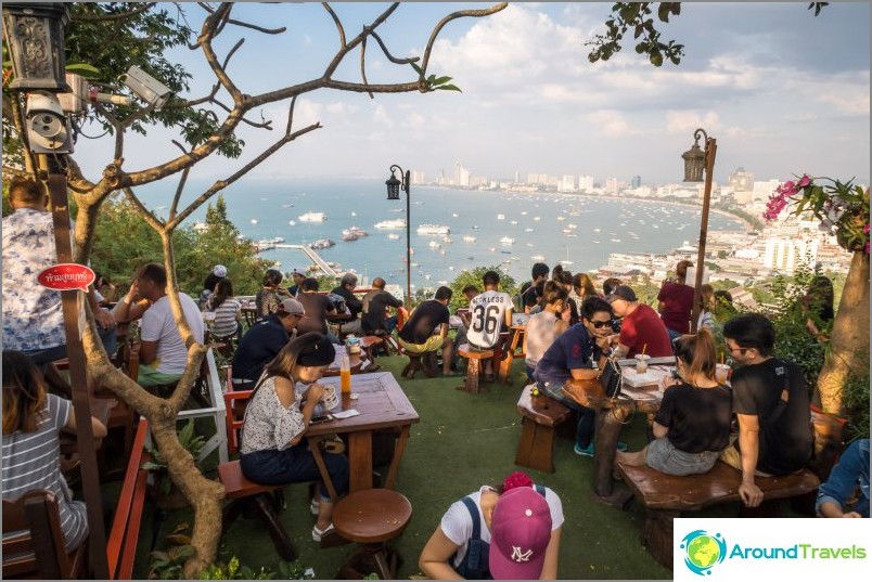 Cafe overlooking the city