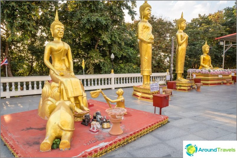 Buddha statues in Wat Phra Yai temple