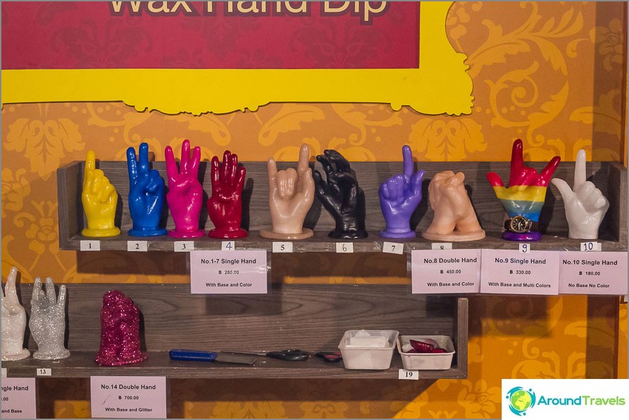 Its wax hand for memory for 300 baht