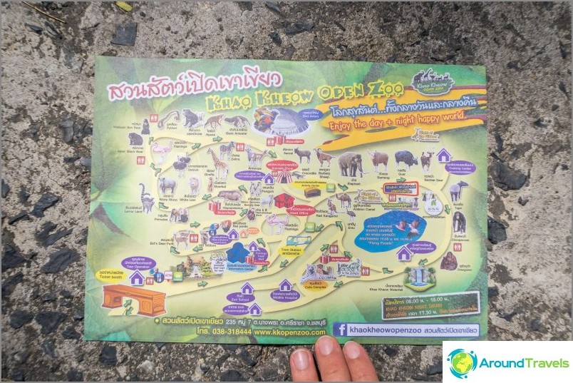 Map of Khao Kheo Zoo