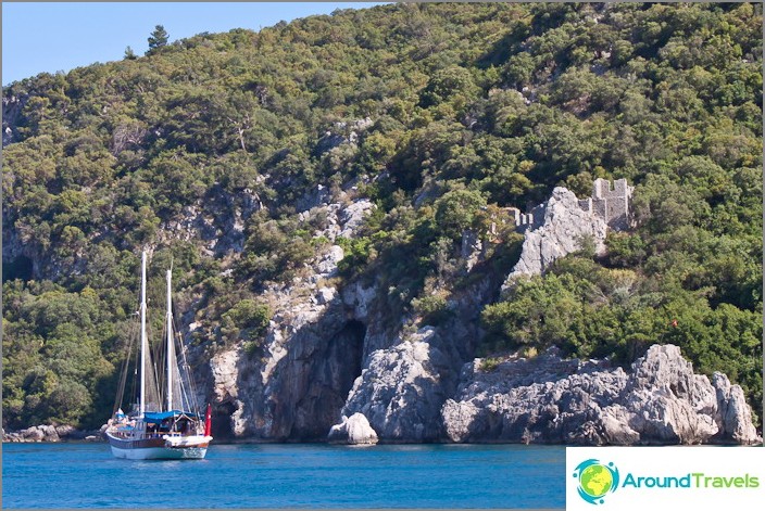 Fortress in the Bay of Olympos. Fortress in the Bay of Olympos.