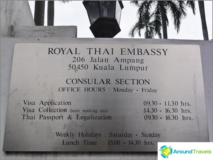 The mode of operation of the Thai consulate in Malaysia