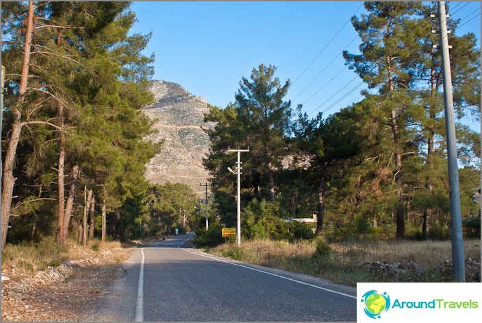 The road to the ruins of Olympus. The road to the ruins of Olympus.