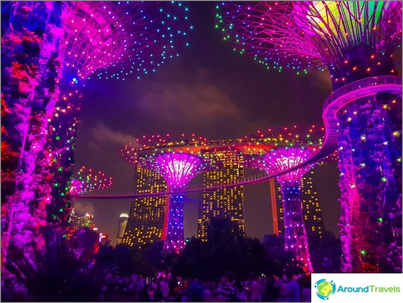 Light show with trees from Avatar in Singapore - a must-see!