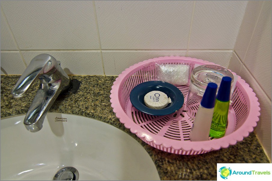 Soap amenities in the bathroom