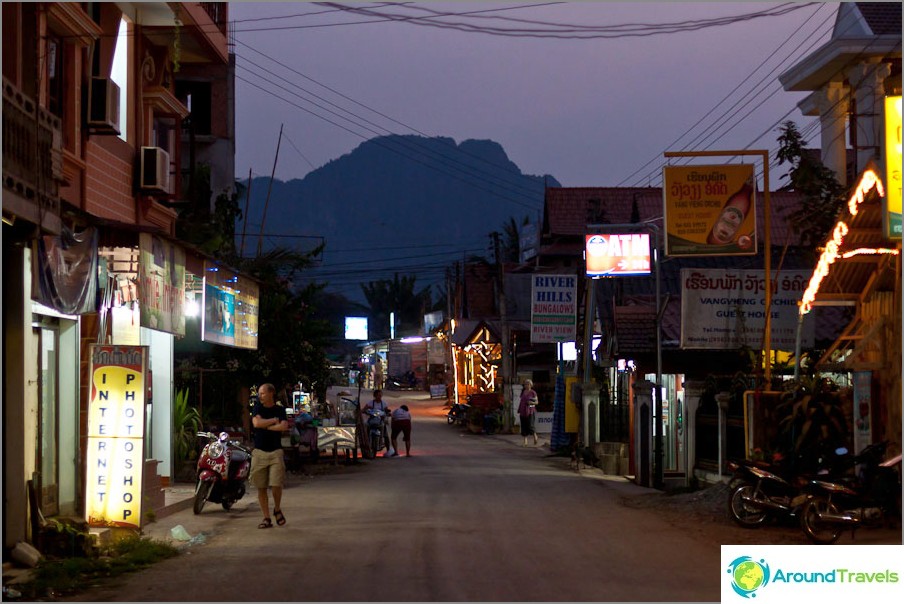 Vang Vieng in the evening
