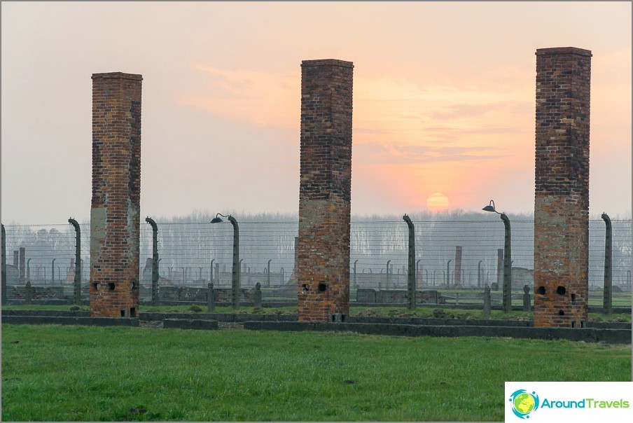 Post-apocalyptic landscape in Auschwitz-Birkenau