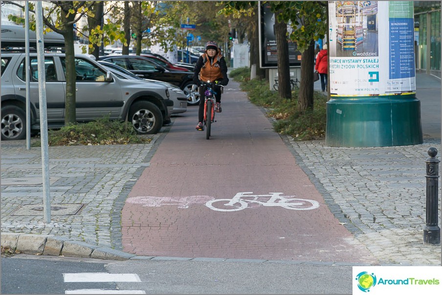 Bicycle paths in Warsaw