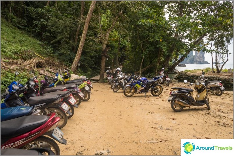 Parking is available across the river from Ao Nang Beach.