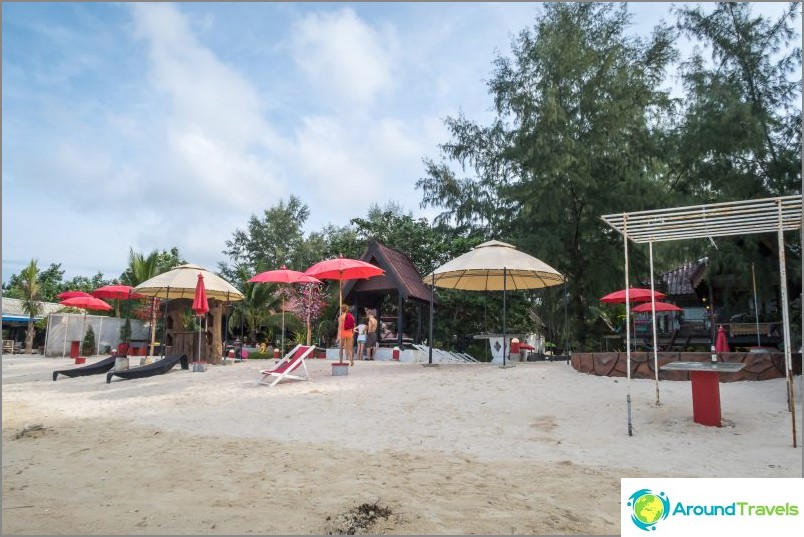 After passing through the resort of Phangan Cove, we get to the beach of Shritan