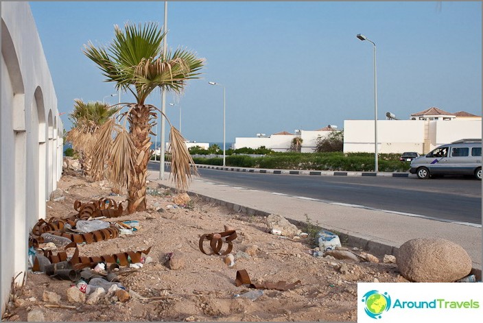 Garbage in Sharm el-Sheikh. Egypt.
