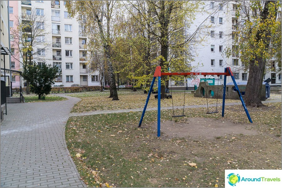 Children's playgrounds are quite scarce and not every yard.