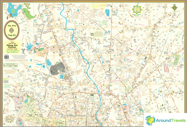 Map of Chiang Mai northern part of the city