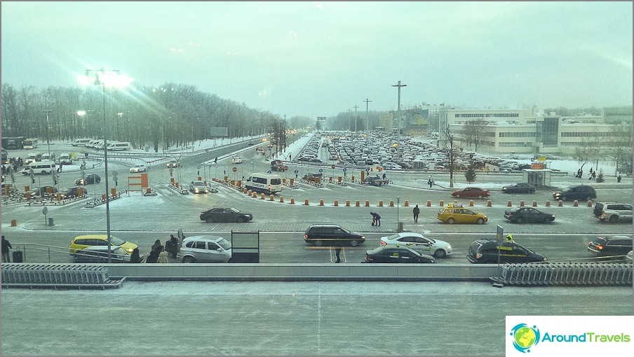 View from the window of Domodedovo in Moscow