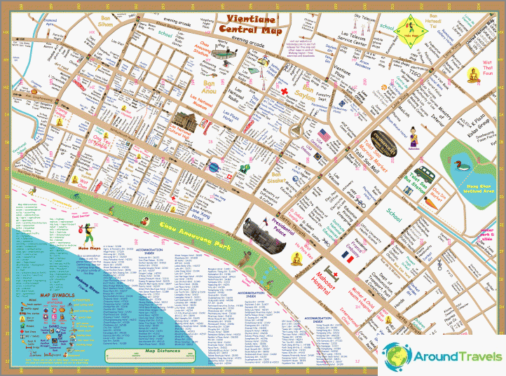 Map of Vientiane Center