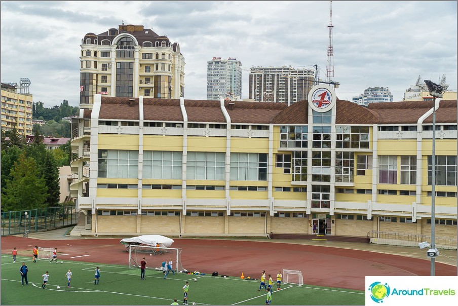 Big school with a stadium